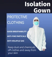 使い捨て抗ウイルス抗菌分離スーツ防塵カバーオール防護服ヘアサロン作業(China)