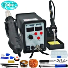 Продукт SAIKE 898D обновлен от SAIKE 898D фена паяльная станция с бесплатными подарками