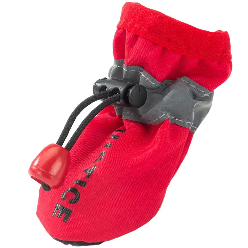 4Pcs/set Pet Dogs Winter Cloth Shoes Rain Snow Waterproof Booties Socks Rubber Anti-slip Shoes For Small Dog Puppies Footwear