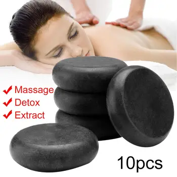 

10Pcs Natural Energy Massage Stone Hot Compress Spa Health Care Massager 2020