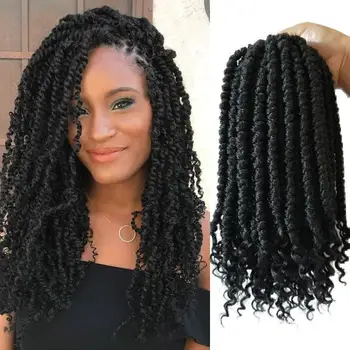 

Fayasu Senegalese Spring Twist Ｈair Ombre Passion Twist Hairstyle Crochet Dreadlocks Braiding Hair Synthetic Prelooped Extension