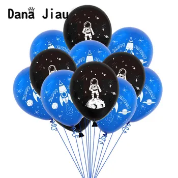 

Wedding 12inch 10pcs/set Astronaut Rocket Latex Balloon Boy HAPPY BIRTHDAY Party Decoration Earth Planet Explore Theme Ball