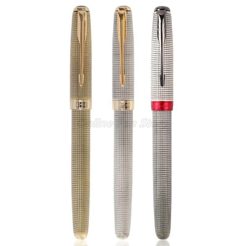 Jinhao 16 금속 작은 사각형 중간 펜촉 0.5mm 만년필 승/변환기 사무실 학교 전문 편지지 쓰기 도구