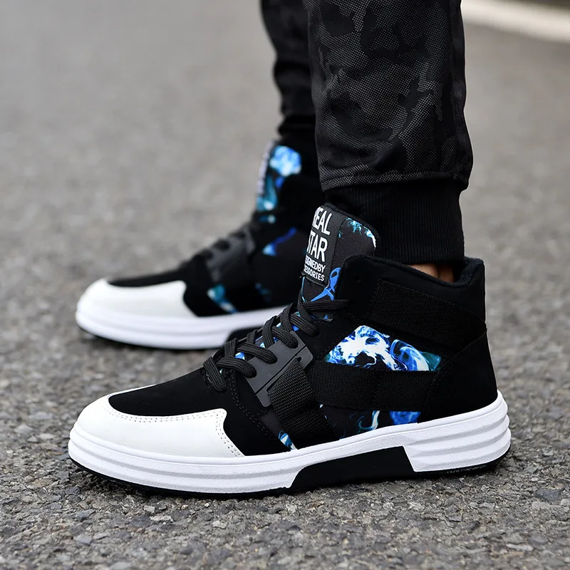 Ankle boots warm men snow boots winter Lace-up men shoes fashion flock plush winter size 39-47 wer4
