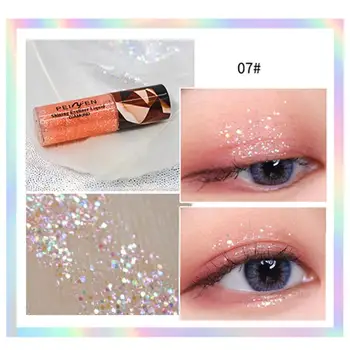 

10 Color Liquid Eye Shadow Set Charm Diamond Flash Powder Lying Silkworm Long Lasting Make Up Cosmetics Kits NEW TSLM1