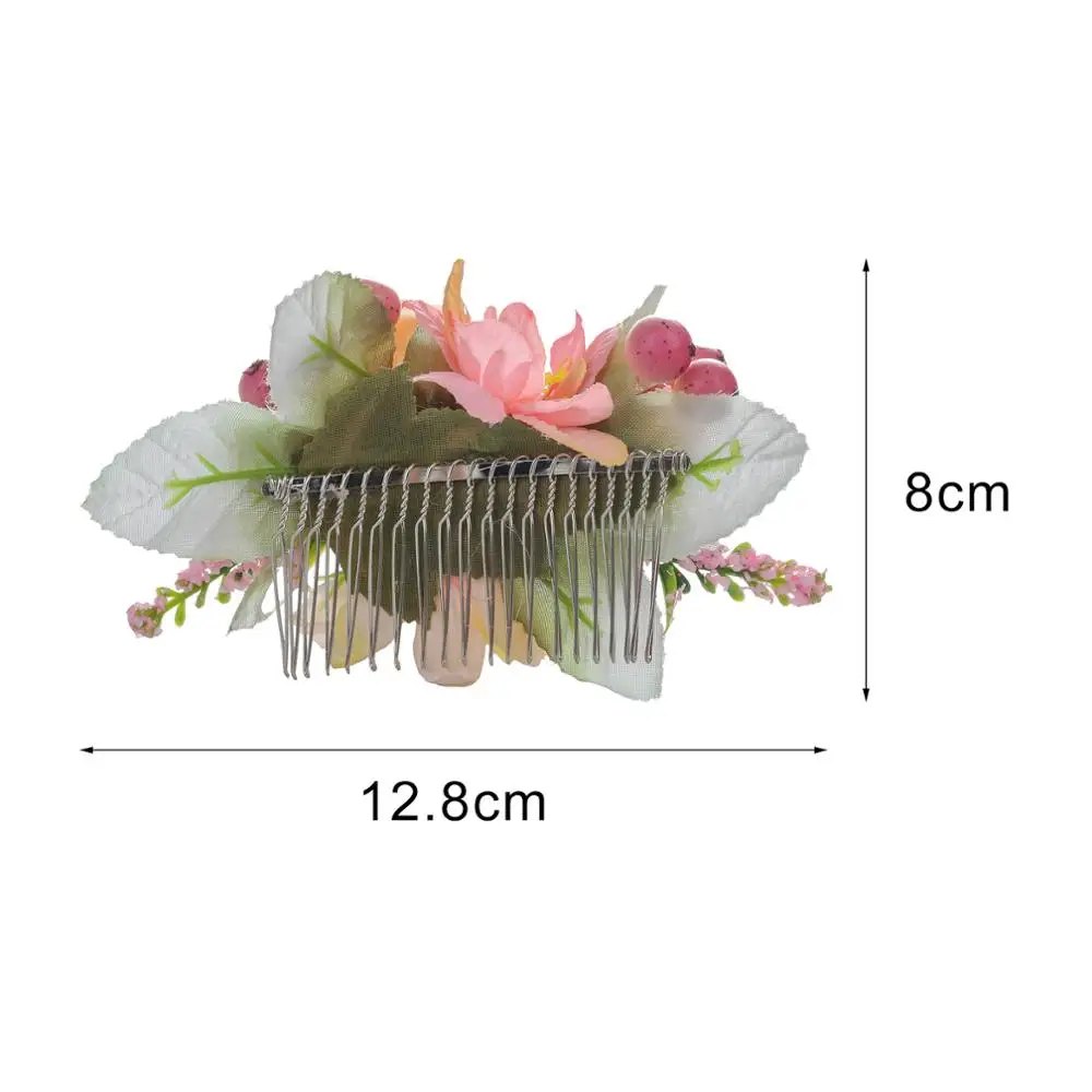 Molans Boho Bridal Hair Combs Rustic Wedding Floral Women Stimulation Flower Hairpins Brides Hair Accessories Greenery Combs
