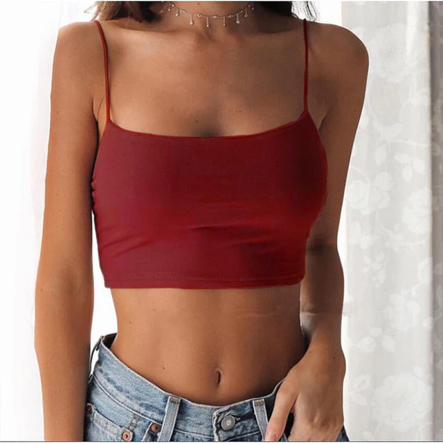 Sexy Tank Top Black Halter Crop Tops Women Summer Camis Backless Camisole Fashion Casual Tube Top Female Sleeveless Cropped Vest 2