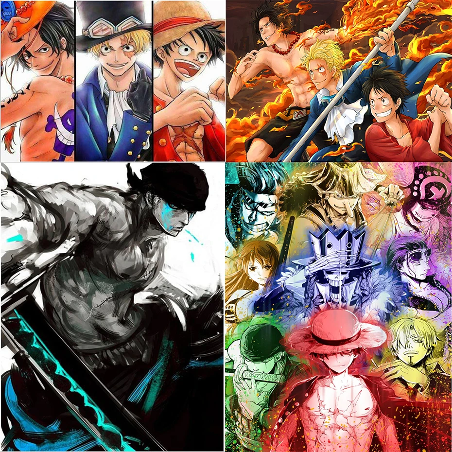 Алмазная живопись 5D сделай сам Аниме One Piece вышивка крестиком 3D Стразы декор для