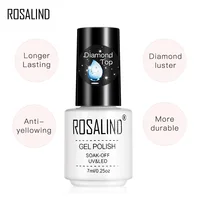 ROSALIND Gel Polish Diamond Top Coat UV Lamp Gel Soak Off Reinforce Long Lasting Nail Art Manicure Gel Lak Varnish Primer 2