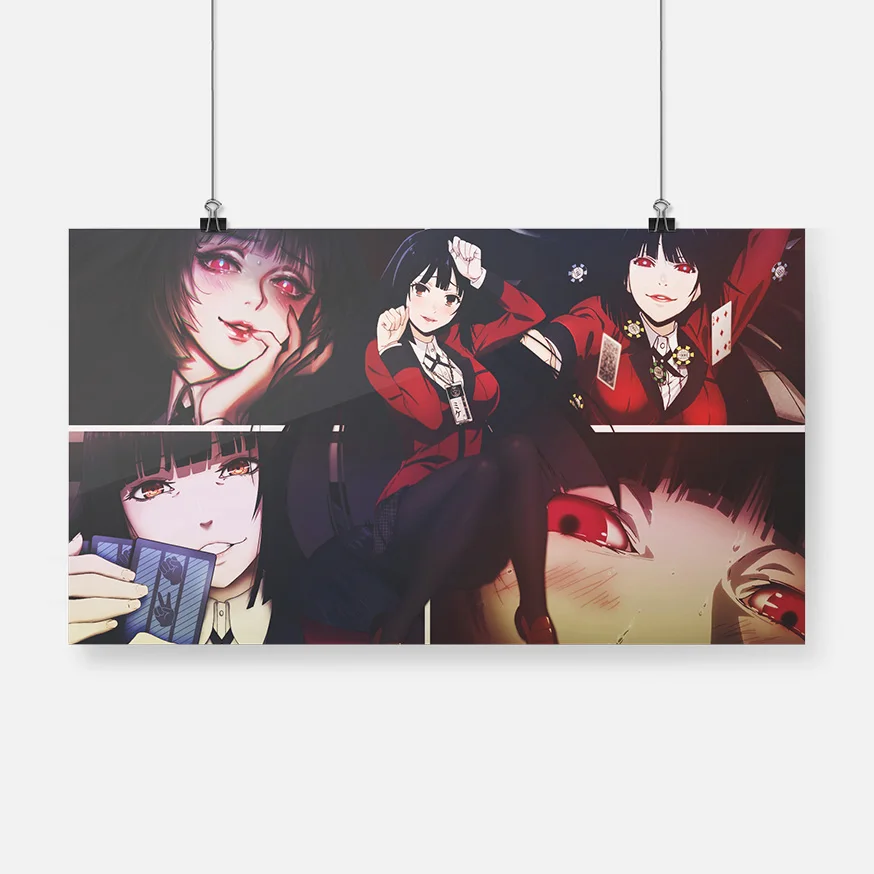 Yumeko Jabami Kakegurui Anime Poster Framed Wooden Frame Canvas Painting Wall Art Decor Bedroom Study Home Decoration Prints | Дом и сад