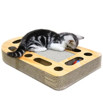 

Cat Scratch Board Corrugated Paper Cat Scratcher Toy Ball Toys Grinding Nails Interactive Protect Furniture Cat