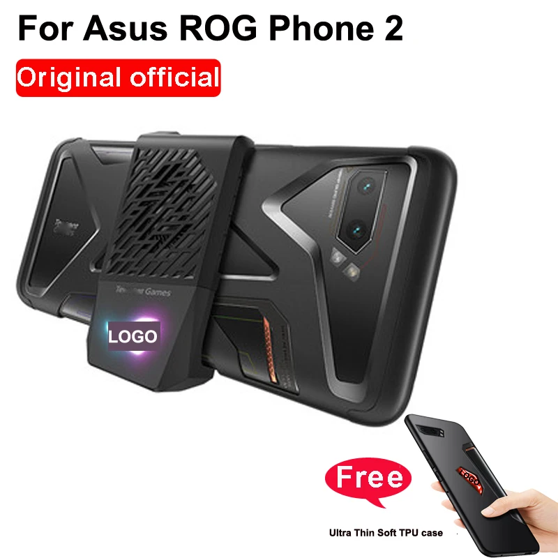 

Original official For ASUS ROG phone 2 Phone Cooling Fan Holder For ROG II External Radiator Dock Stand Gaming Anti-Heat Adapter