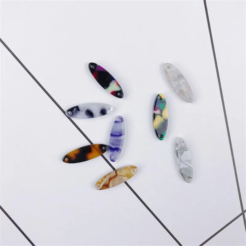 

10pcs/lot Double hole Tag Acetic Acid Acrylic Charms for Earring Pendant Earring Accessories diy Handmade jewelry making