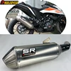 Titanium Alloy for KTM 250 390 Adventure 20-23 Motorcycle Exhaust Muffler Link Pipe with Carbon Cover for KTM RC125 RC 390 22-23