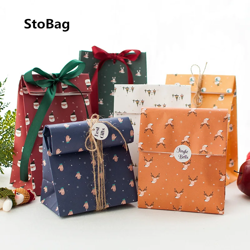 5 шт. рождественские мешочки StoBag для хранения дня рождения и вечерние детского