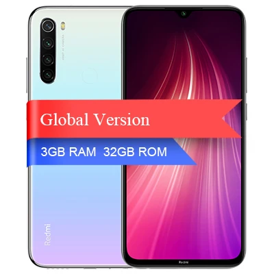 32G Global White Xiaomi Redmi Note 8 с глобальной версией, 32 ГБ, 64 ГБ, 128 ГБ, смартфон, 48мп, четырехъярусная камера, 4000 мАч, аккумулятор Snapdragon 665, FHD, экран для глаз - Цвет: 32G Global White
