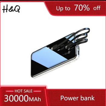 モバイル電源銀行30000mahフルスクリーン3USBポータブルアウトドア緊急急速充電外部バッテリーサムスンxiaomi iphone