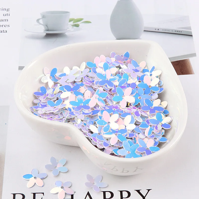 9 LC/5MMFlowerPVC beads/10grams Sequins PVC Flat for DIY Card Making Craft Color Collection - Цвет: 9