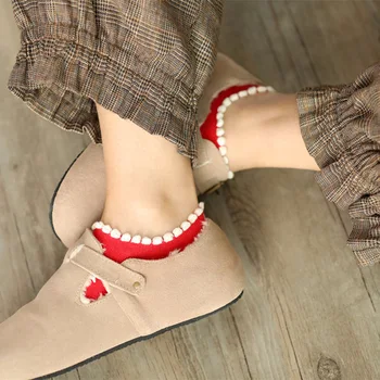 

Women Socks Promotion Pug Korean Version Of The 2019 Autumn And Winter Bubble Lace Boat Socks Handmade Boneless Seam Ladies