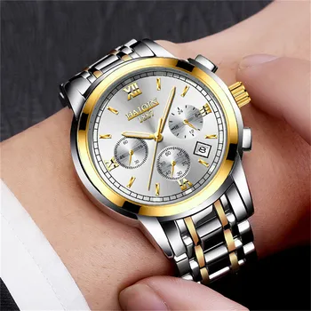 

HAIQIN Men's Watches New Military Luxury Brand Watch Men Quartz Stainless Steel Watch Male Fashion Chronograph Relogio Masculino