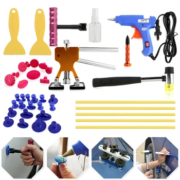 

Paintless Car Dent Repair Kit Dent Lifter Puller T Bar Glue Gun Dings Removal Kits for removing dings and dents in your vehicle