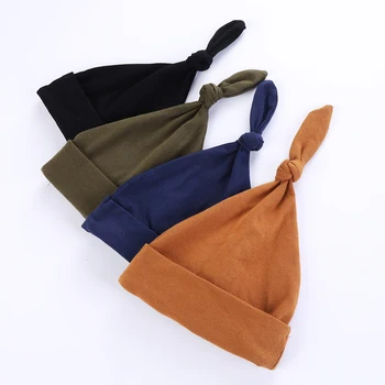 Cappelli per neonati in cotone ragazzi ragazze 0-3M berretti per dormire Unisex adorabili berretti ospedalieri per neonati puntelli per fotografia con cofano regolato fai da te