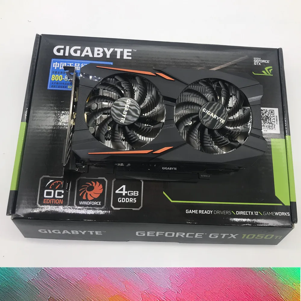 Полный новый Gigabyte GTX1050 OC 2G Настольный ПК игра разгон Инди начала