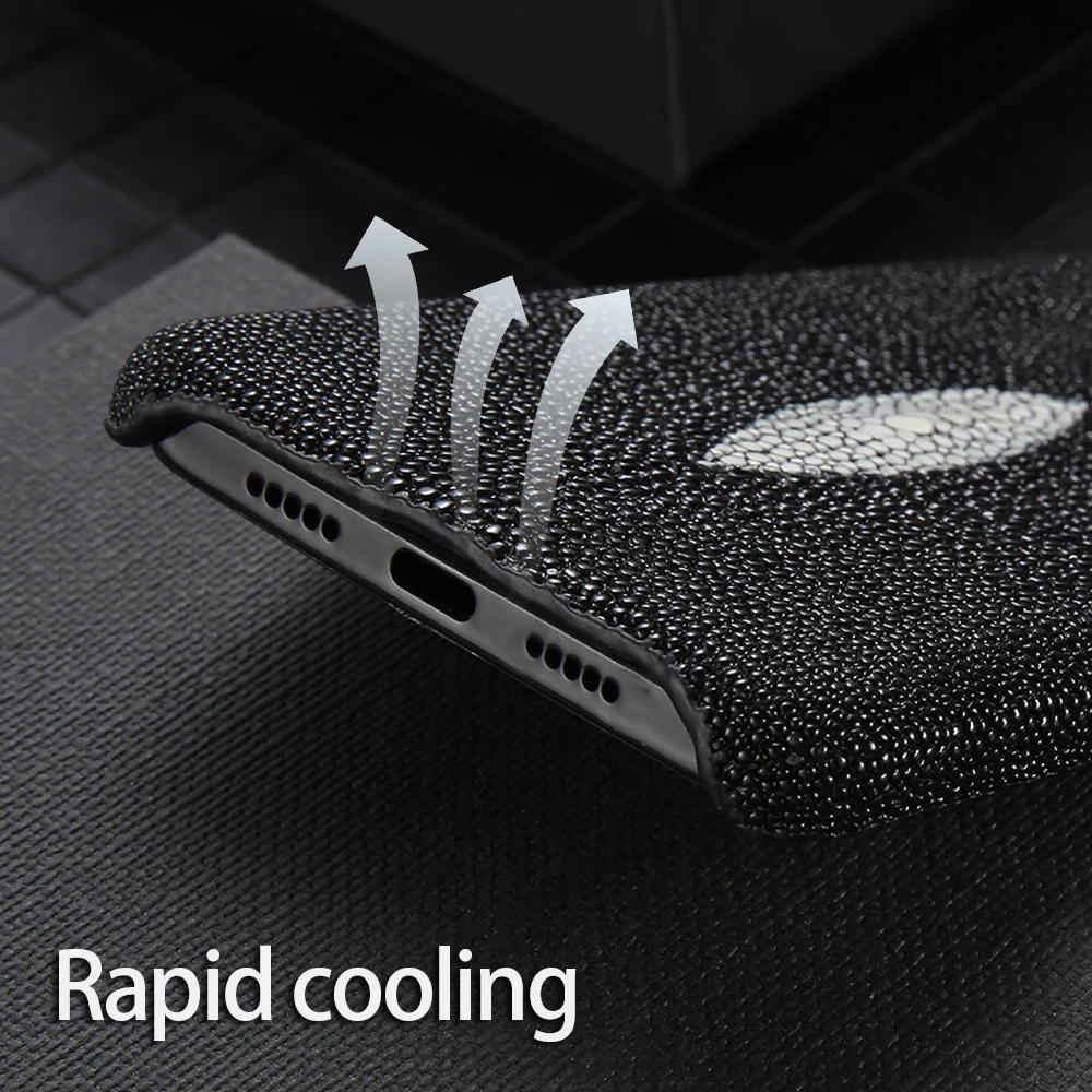 Genuine Stingray Leather Phone Case for iPhone 12