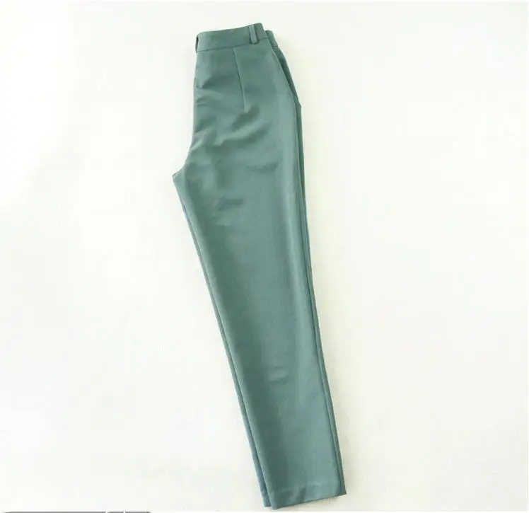 women's spring summer autumn winter OL Slim mid-length gray green blazer+ trousers pants set ladies office elegant pants suit