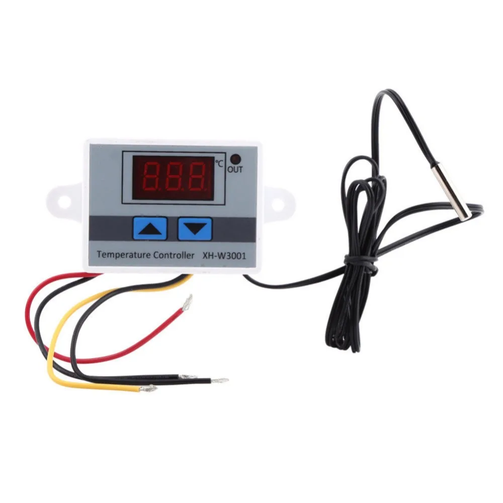10A 12V 24V 220VAC цифровой светодиодный Температура контроллер XH-W3001 для инкубатора охлаждения и нагрева термостата NTC Сенсор