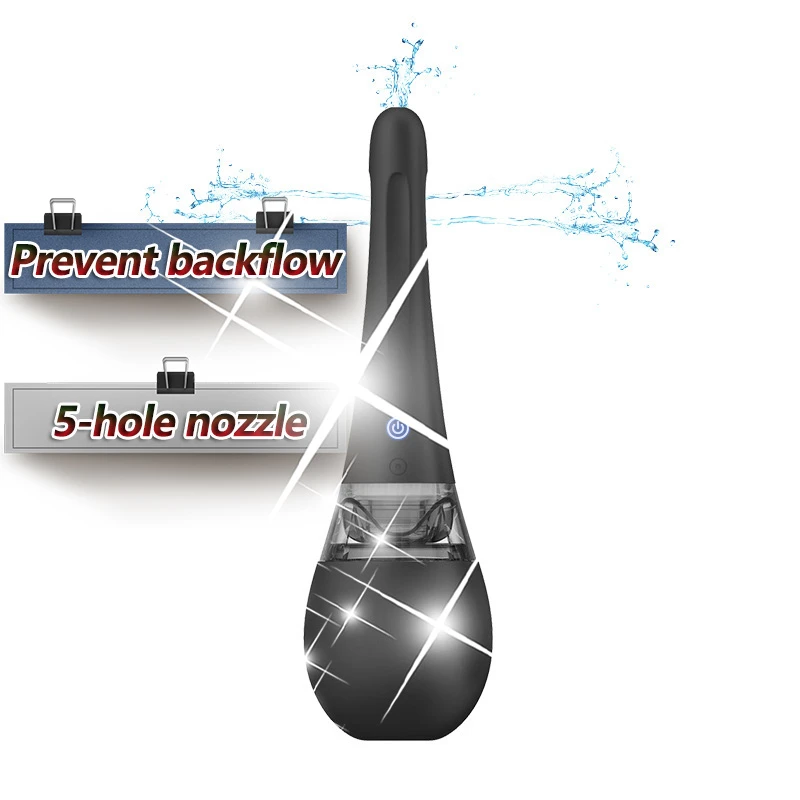 Electric 5 Nozzle Anus Cleaning Tools Anal Enema Anti-backflow Vagina Cleaner Prostate Massage Sex Hygiene Toys For Man Women |
