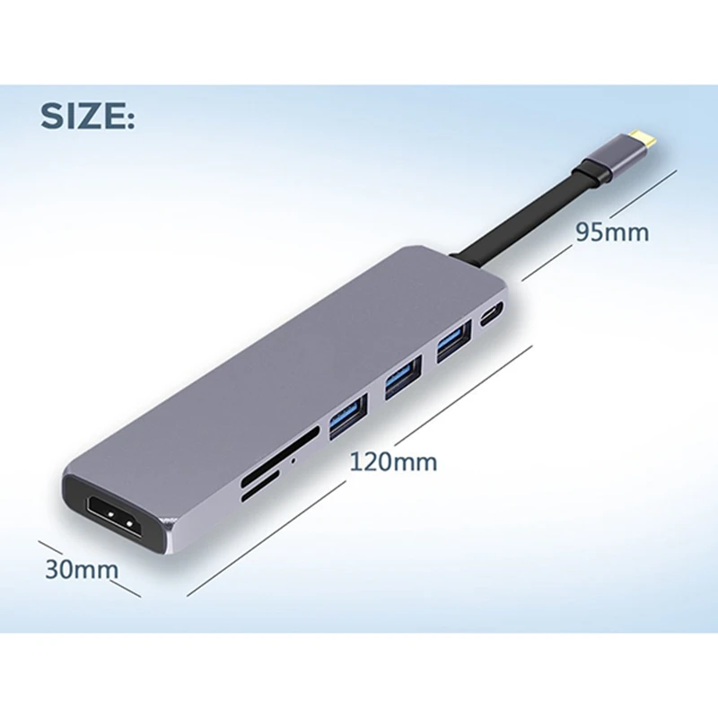 USB C концентратор USB-C-HDMI USB 3,0 SD/TF кард-ридер концентратор USBC разветвитель для MacBook Pro huawei mate 20 Pro type C usb-хаб
