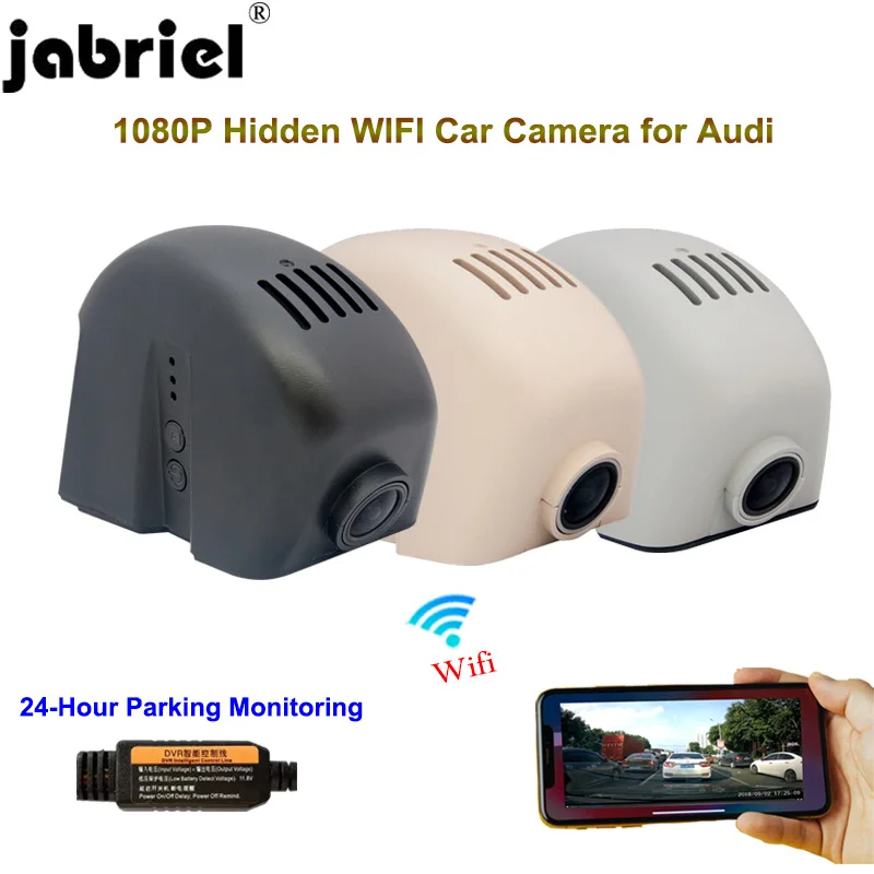 Jabriel Скрытая 1080P Автоматическая Автомобильная камера dash cam 24 часа в сутки Регистраторы сзади Камера для audi a3 8p 8v a4 b8 b6 b7 a6 c5 c6 c7 a5 a1 q5 q7