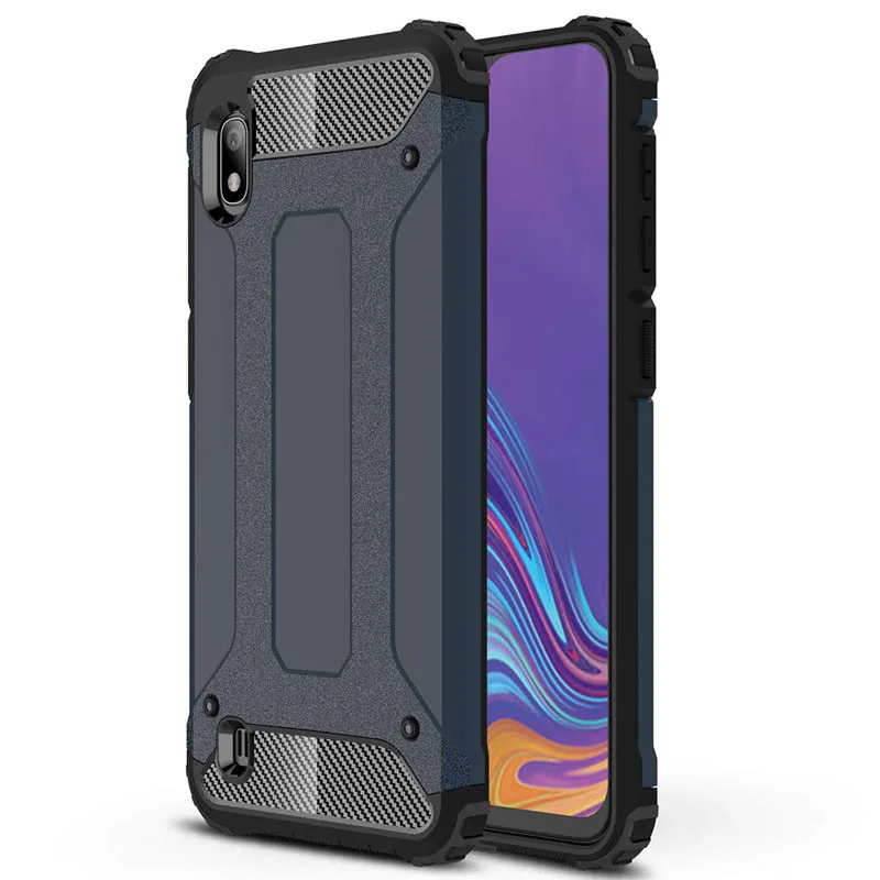 Прочный чехол для samsung Galaxy A10 чехол samsung A10 A10S A20E A30 A40 A70S противоударный жесткий ТПУ силиконовый защитный чехол для телефона - Цвет: Tank Armor navy