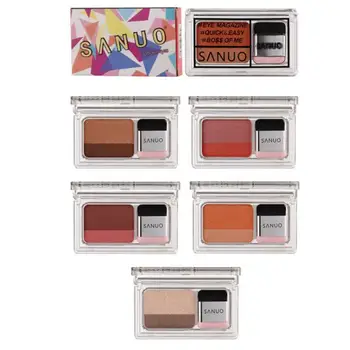 

2019 New Upgraded Lazy Eyeshadow Double Gradient Shimmer Eyeshadow Palette Lasting Natural Waterproof Female Makeup TSLM2