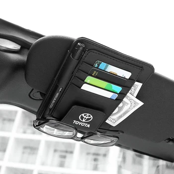 

NEW Fashion Car Accessories Glasses For Toyota Crown Reiz Corolla Camry Clip Eye Box Sun Storage Supplies Credit Card/ID Holder