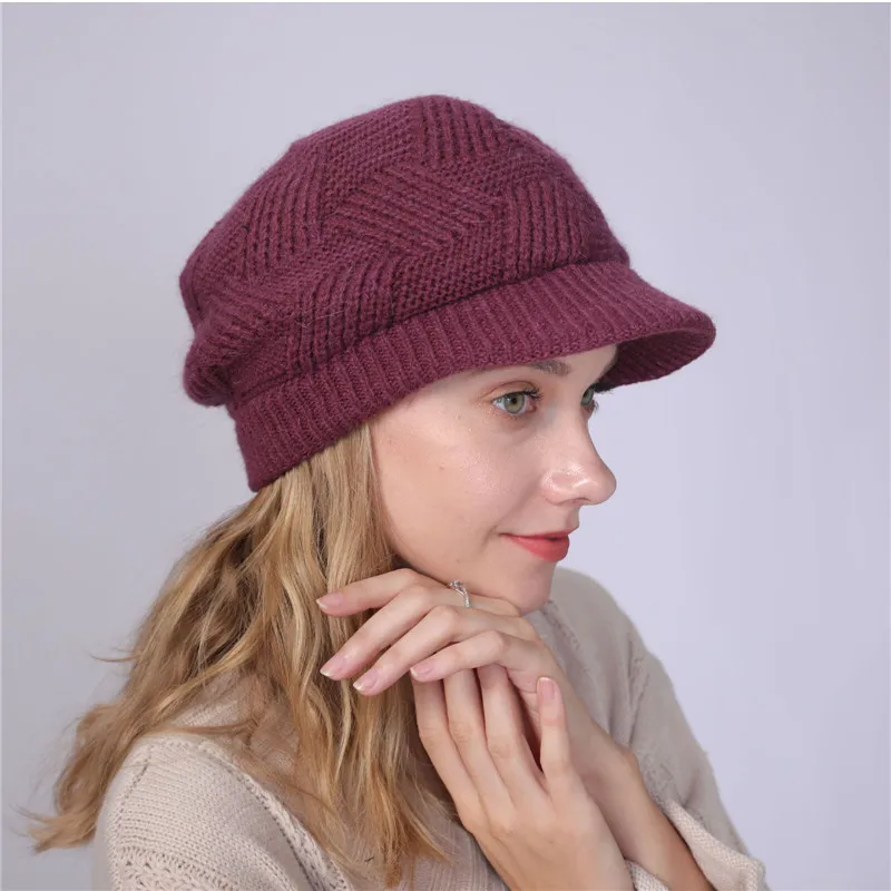Women Summer Spring Winter Crochet Knit Slouchy Beanie Beret Cap Slouch Ski Hat Knit Beret