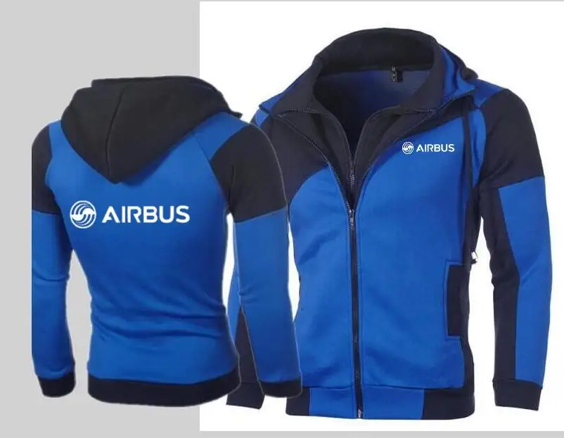 Модная мужская новая толстовка с капюшоном Airbus индивидуальный цвет двойная