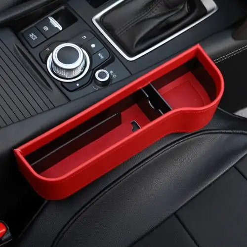 Red Right Авто сиденье щелевая салфетка закуски телефон коробка для хранения мелочей Органайзер Новинка Горячая Распродажа - Название цвета: Red Right