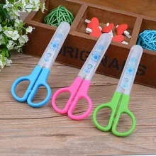 Qian Wang Stationery 6021 Students Kids Scissors Stainless Steel Children Baby Handmade Small with Safe Protective Case