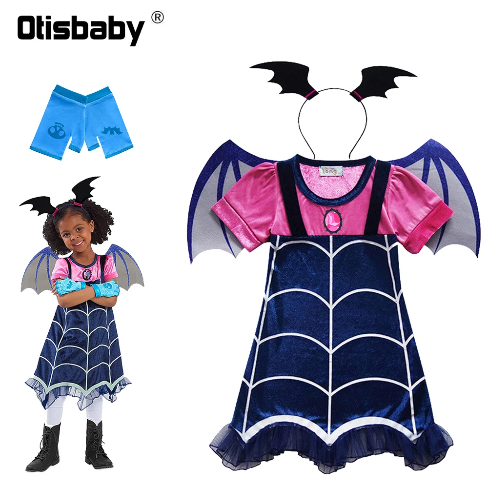 Детский маскарадный костюм Vampirina для рождественской вечеринки аксессуары волос