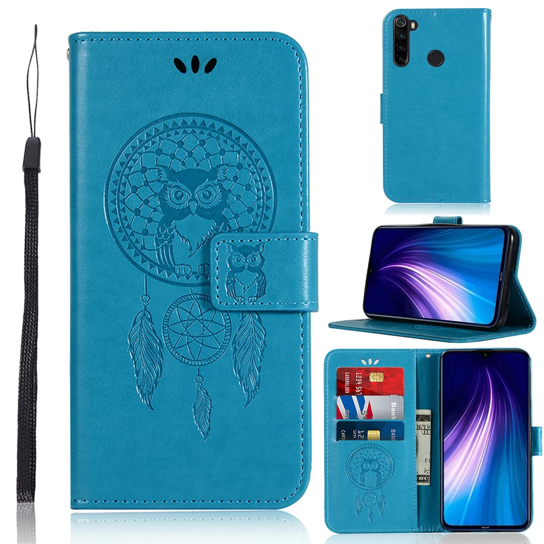3D Сова Pattern Флип Чехол-бумажник для телефона кожа чехол Обложка для Redmi Note 3S 3 Pro 5A 4X5, 6, 7, 7S 7 Pro 8 4 4A Y3 K20 Pro 7A Funda