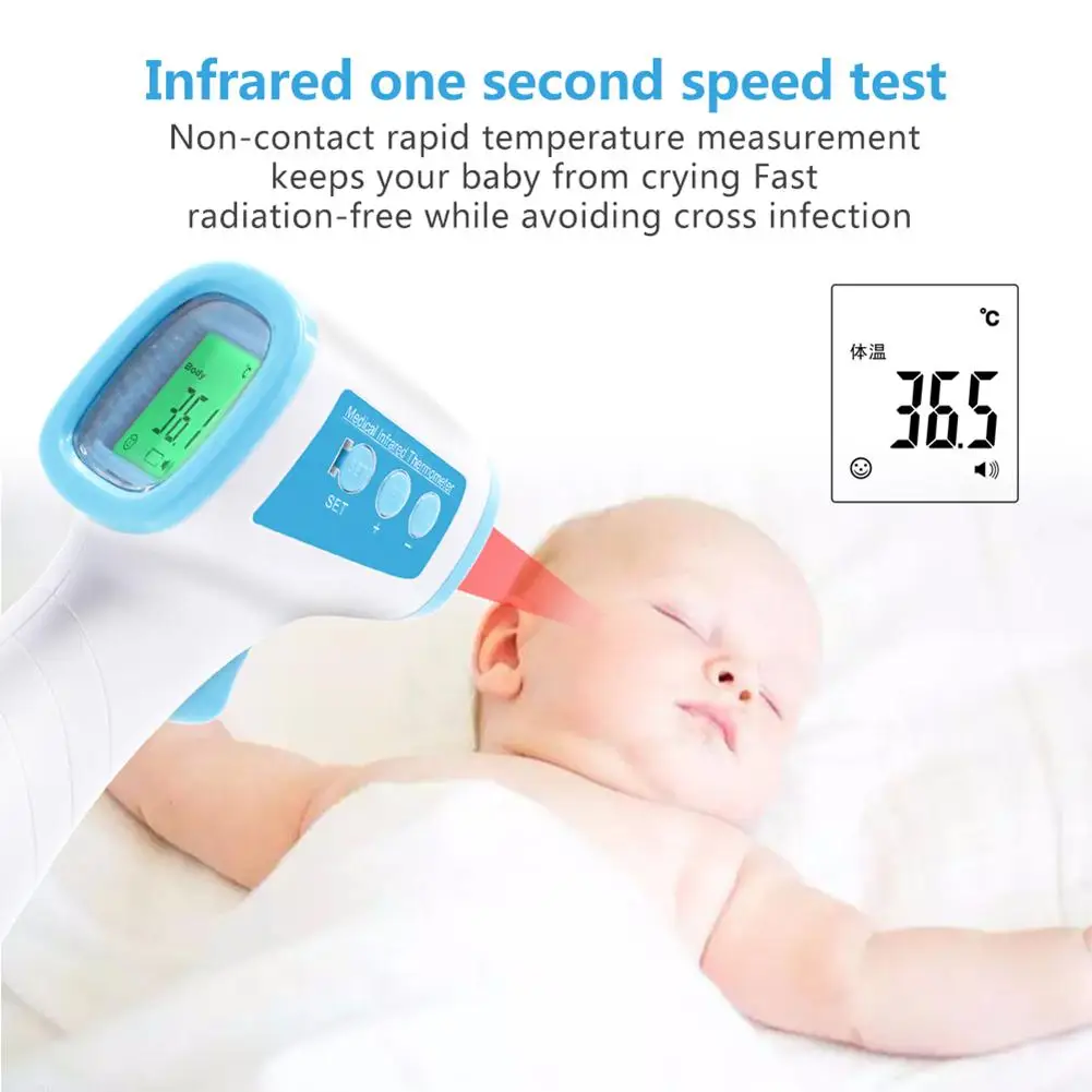 

2020 Baby Adult Electronic Digital Handheld Non Contact Digital Infrared Forehead Thermometer Temperature Meter Measure Tool