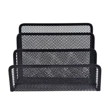 File Organiser Tray Book-Holder Sorter Mesh Business Office Black Mail Metal Home