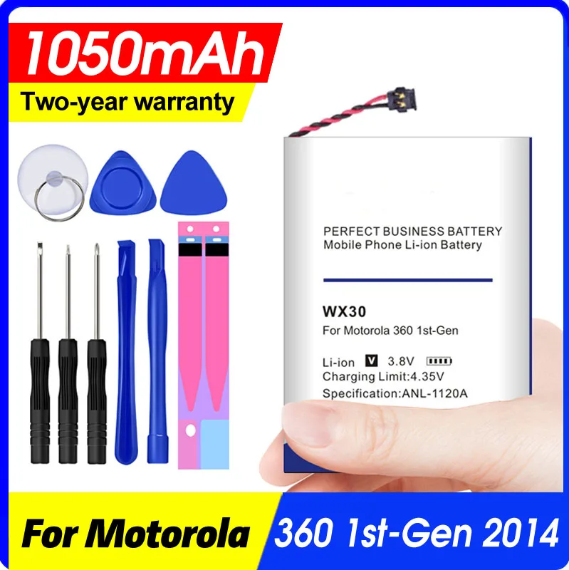 1050mah Wx30 Snn5951a Сменный аккумулятор для Motorola Moto 360 1st-gen 2014 Аккумулятор умных часов |