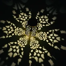 Садовое украшение на солнечных батареях на открытом воздухе водонепроницаемый металлический газон украшение с огоньками Новинка