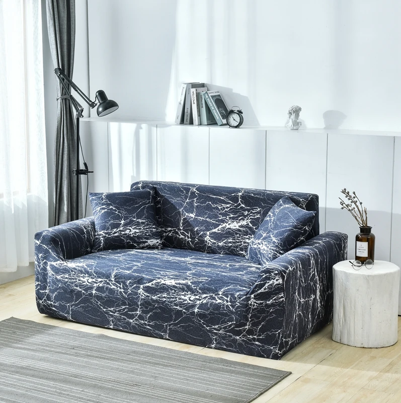 Мраморный узор slipcovers диван полотенце Полный крышка Эластичный секционный