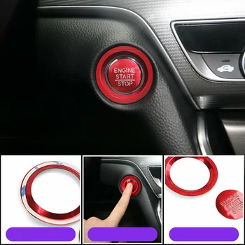 

For Honda Accord 2018-2020 Start Button Frame Aluminum alloy Red Decoration Car