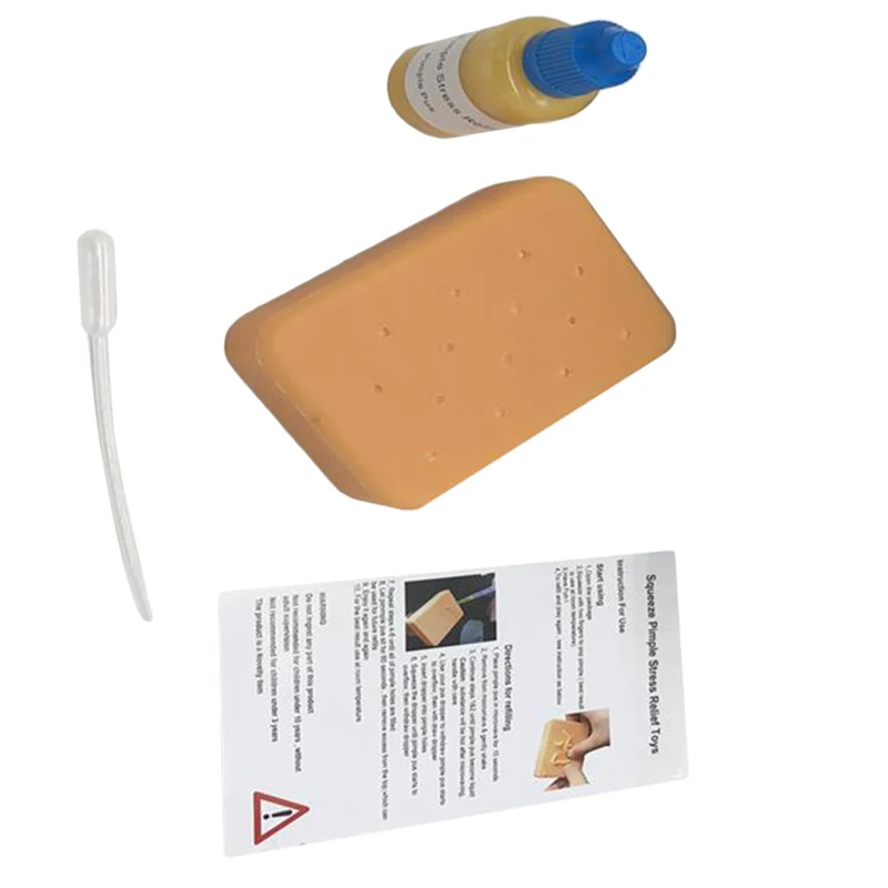 Funny Novelty Pop Toy Interesting Stress Reliever Toys Peach Pimple Popping Popper Remover Stop Picking