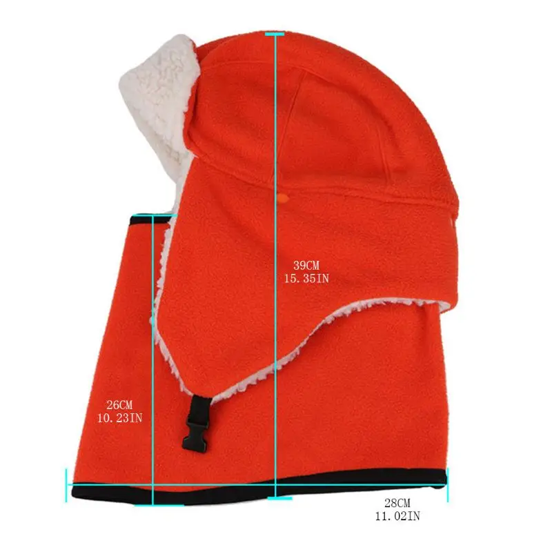Multifunction Double Thick Solid Color Trapper Hat Winter Cap Ski Warm Fur Earmuffs Plus Velvet Windproof